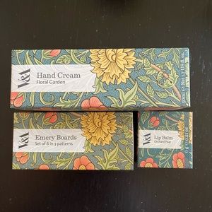 V&A Self Care Gift Bundle Hand Cream Lip Balm Emery Boards